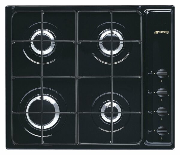 Table de cuisson à gaz Smeg S64SN Selezione cm. 60 - 4 feux - noir