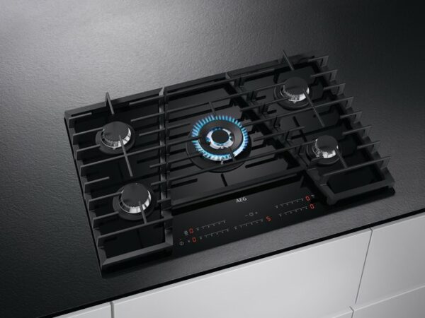 Aeg HVB75450IB 949 770 075 table de cuisson à gaz encastrable cm. 75 - vitrocéramique noire – Image 2