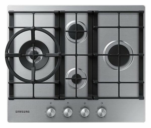 Table de cuisson à gaz Samsung NA64H3031BS/T1 cm. 60 - grille en fonte inox – Image 2