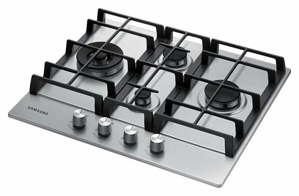 Table de cuisson à gaz Samsung NA64H3031BS/T1 cm. 60 - grille en fonte inox – Image 3