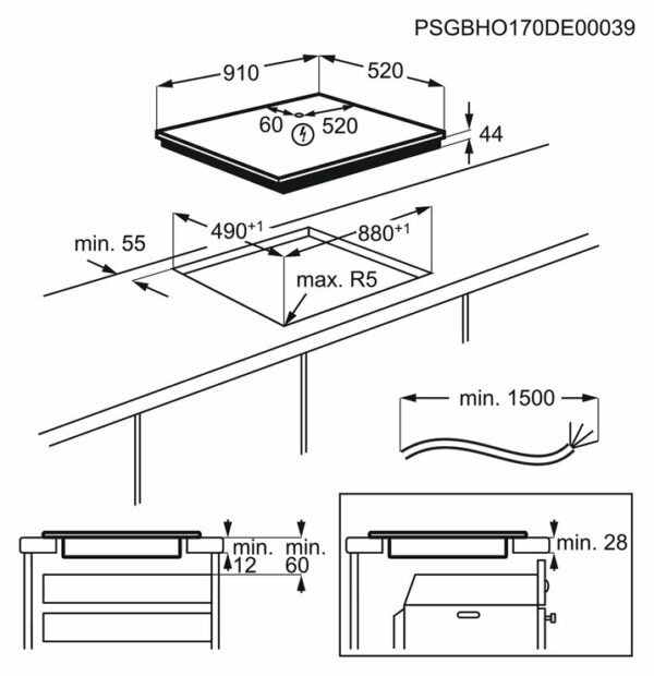 Aeg IKE96654FB 949 597 354 Plaque de cuisson à induction cm. 90 - verre céramique noir – Image 8