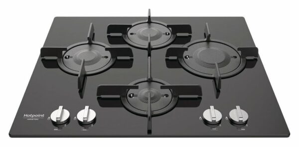 Hotpoint Ariston FTGHG 641 D/HA(BK) table de cuisson à gaz encastrable 60 cm - verre noir