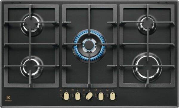 Electrolux KGS9536RN Plaque de cuisson à gaz Pro-Slim Profile 2.0 cm. 90 - noir mat