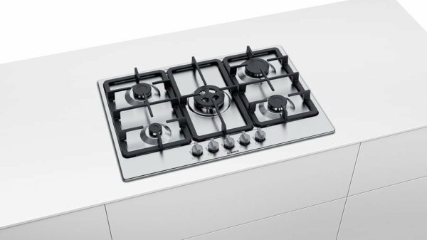 Bosch PGQ7B5B90 Table de cuisson à gaz série 4 75 cm - acier inoxydable – Image 2