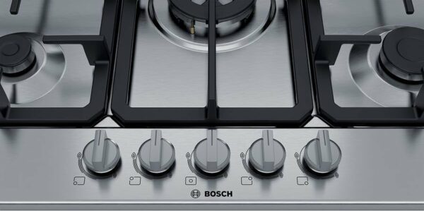 Bosch PGQ7B5B90 Table de cuisson à gaz série 4 75 cm - acier inoxydable – Image 3