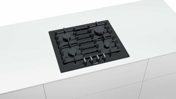 Table de cuisson à gaz Bosch PPP6A6B90 Série 6 60 cm – verre noir – Image 3