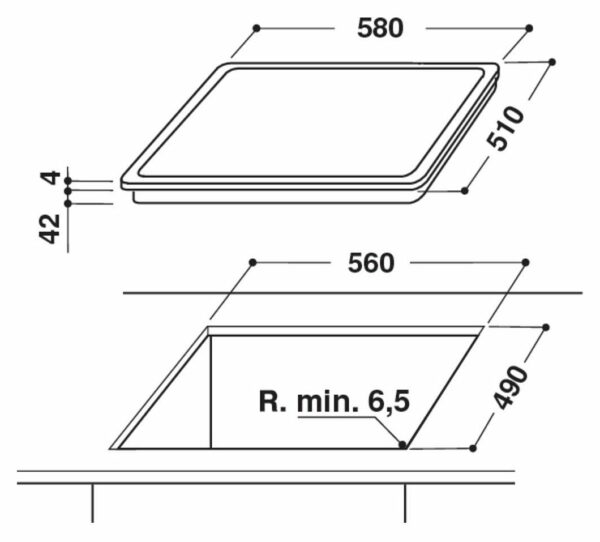 Whirlpool AKT 8130 BA Table de cuisson électrique vitrocéramique 4 zones cm. 58 - noir – Image 2