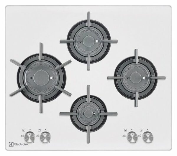 Electrolux PVF645UOB Plaque de cuisson à gaz sur verre à flamme verticale cm. 60 - cristal blanc – Image 2