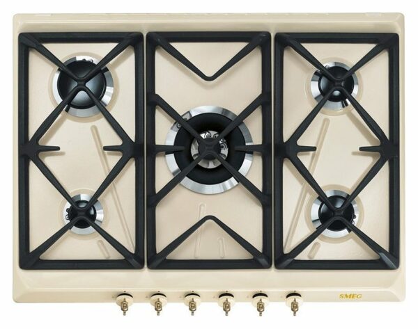 Smeg SRV876POGH Plaque de cuisson coloniale cm. 70 - panna