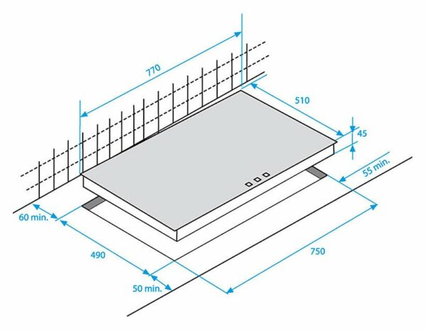 Beko HIC 84401 table de cuisson 80 cm - vitrocéramique noire – Image 2