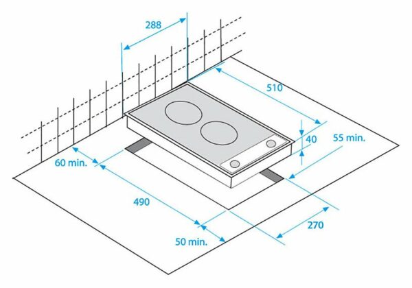Table de cuisson Beko HDCC 32200 X 30 cm - vitrocéramique noire – Image 2
