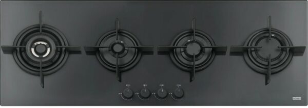 Franke FHCR 1204 3G TC HE BK C Table de cuisson à gaz Mythos 118 cm – verre noir