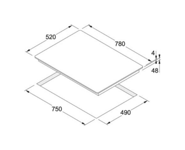 Franke FH 774 2I 1FLEXI T PWL Table de cuisson à induction en cristal cm. 78 - vitrocéramique noire 9010366 – Image 2