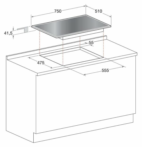 Hotpoint Ariston FTGHG 751 D/HA(BK) cuisinière à gaz cm. 75 - verre noir – Image 10