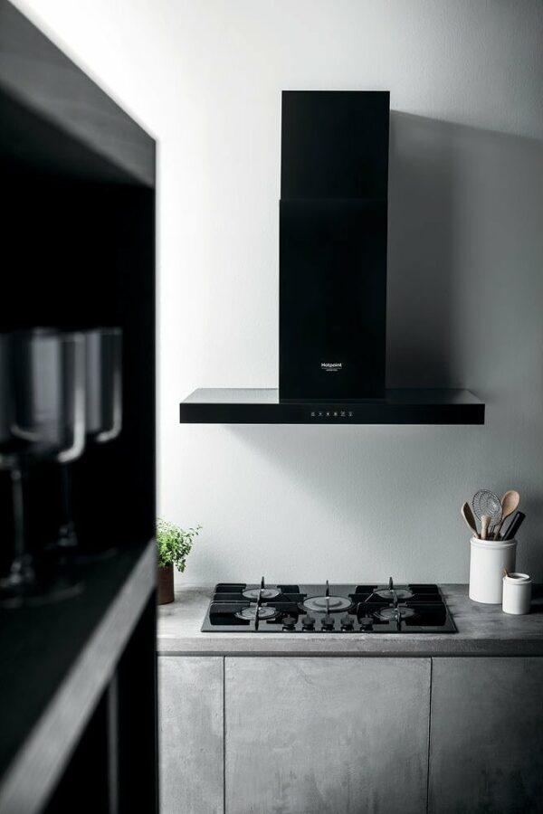 Hotpoint Ariston FTGHG 751 D/HA(BK) cuisinière à gaz cm. 75 - verre noir – Image 3