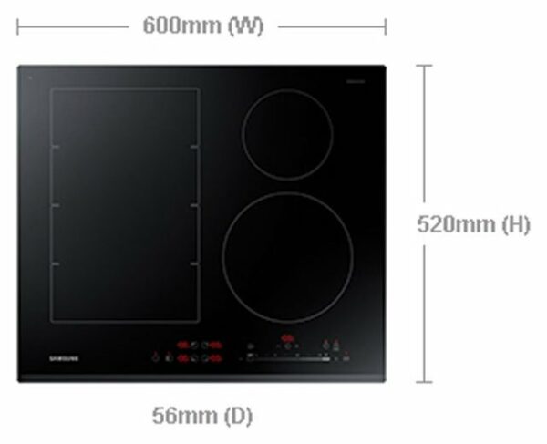 Plaque de cuisson à induction Samsung NZ64K7757BK cm. 60 - verre céramique noir – Image 7