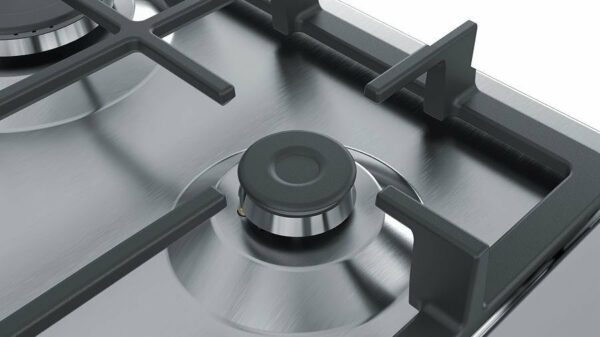 Bosch PGH6B5B90 Table de cuisson à gaz série 4 60 cm - acier inoxydable