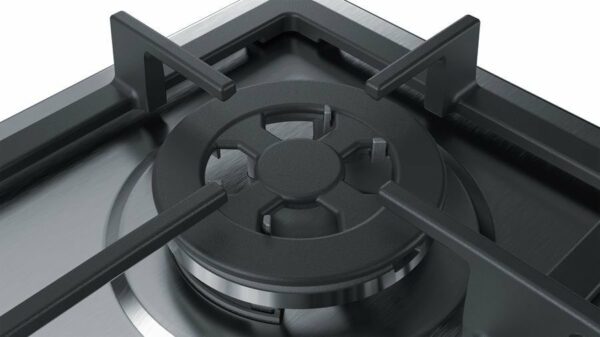 Bosch PGH6B5B90 Table de cuisson à gaz série 4 60 cm - acier inoxydable