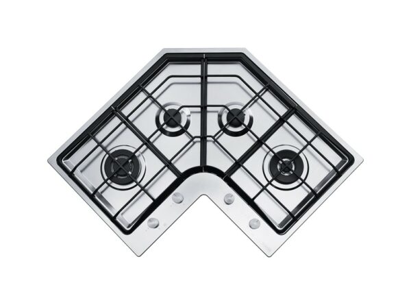 Franke FHNE COR 4 3G TC XS C Neptune Angolo table de cuisson à gaz d'angle cm. 83 x 83 – acier inoxydable satiné- Nouveau- Nouveau