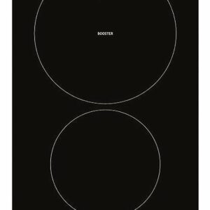 Plaque à induction noire GLEM GTI322 - Neuf: Zones de cuisson de 200 et 160 mm, sécurité garantie avec diamètre minimum de 10 cm