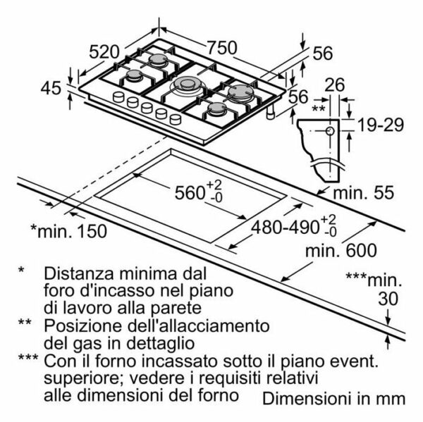 Table de cuisson à gaz Siemens EG7B5QB90 - Neuf – Image 7